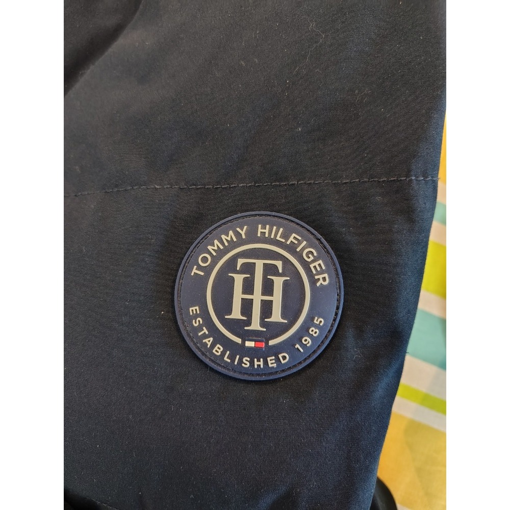 Tommy Hilfiger Coat Mens Size L Blue Hooded Puffer Parka Insulated Zip Winter - Picture 4 of 10